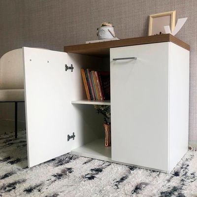 Balcao Multiuso Tampo Tamburato 70cm Olmo Branco Tok Arty Olmo Branco