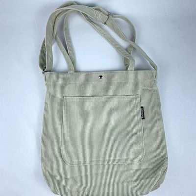 Bolsa Sacola Feminina Veludo Cotelê Casual Escolar Faculdade Bolsa Tote Retrô caqui