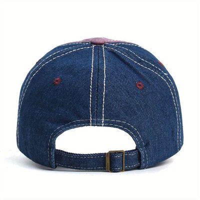Boné Sanfrancisco Bordado Vintage Lavado Boné Casual Hip Hop Vermelho