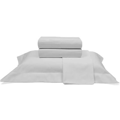 Jogo de Cama Buettner Queen Percal 1000 Fios Dobra Feita Luxo 4 peças Prata