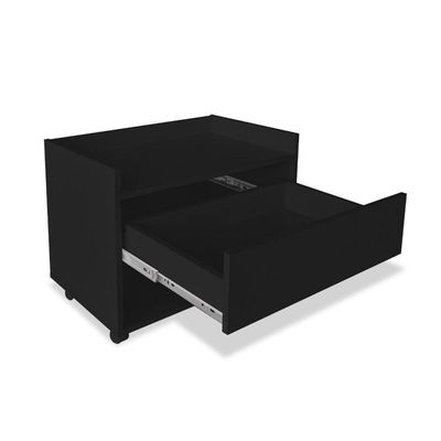 Balcão Móvel De Banheiro Mdf Organizador Gabinete Com Rodízios SSX Multicoisas Branco