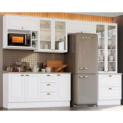Cozinha 9 Peças (4 Aéreos + 1 Paneleiro + 2 Balcões + 2 Complementos ) C5p27 Branco