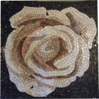 Mandala Mosaico Floral Rosa Branca I Tamanho 100cm