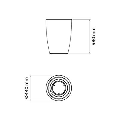 Vaso Tramontina Thai Polietileno Granito Estelar 58cm Tramontina