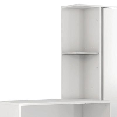 Escrivaninha Office Morada Com Armário 1 Porta E 1 Gaveta Branco Demóbile Branco