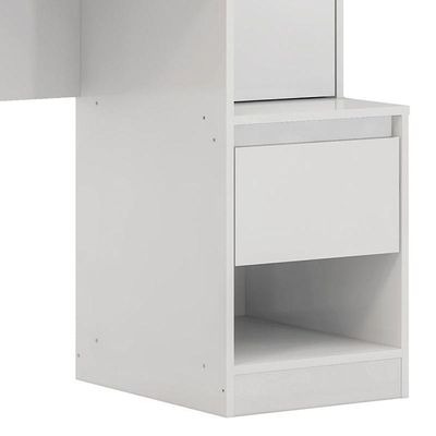 Escrivaninha Office Morada Com Armário 1 Porta E 1 Gaveta Branco Demóbile Branco