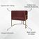 Poltrona Decorativa Recepção Luna Suede Base Ferro Champagne Bordô Suede