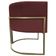 Poltrona Decorativa Recepção Luna Suede Base Ferro Champagne Bordô Suede