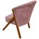 Kit 2 Poltronas Decorativa Para Sala You Bouclê Premium Braça Amadeirada Rosê Bouclé