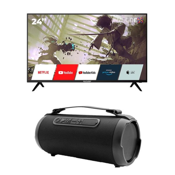 Combo Tech - Tela 24” Multi Experience Smart e Caixa de Som ObaSound Hit Obabox - TL0470K TL0470K