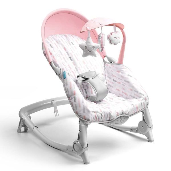 Cadeira de Descanso e Balanço Spice Dobrável 0-18kgs Rosa Multikids Baby - BB293 BB293