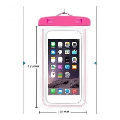 Capa Bolsa Celular A Prova D'água Proteção Mergulhos Rosa