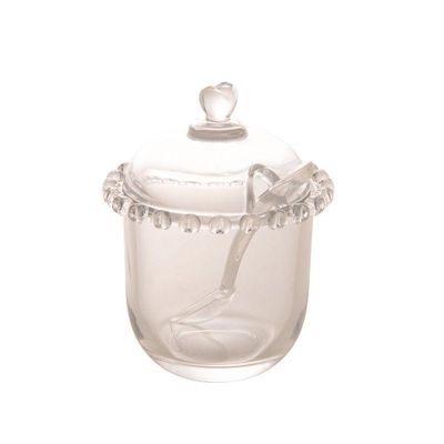 Açucareiro Cristal Borda Coração Lyor Transparente