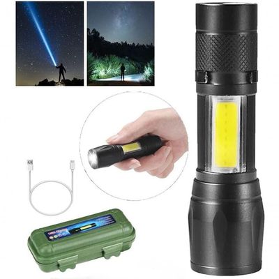 Mini Lanterna Led Tática Potente 3 Modos Recarregável Camping Lampião