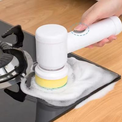 Escova De Limpeza Eletrica Lava Loucas Banheiro Azulejos 5 Em 1 Mop Carpete Sofa Sem Fio Multifuncional