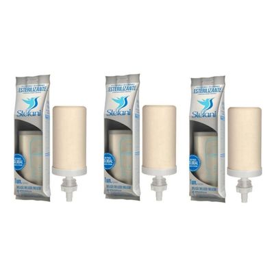 Kit 3 Vela Tripla Ação P/ Filtro De Barro Stéfani