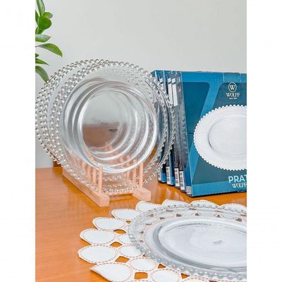 Kit 8 Pratos Rasos Jantar Pearl Wolff