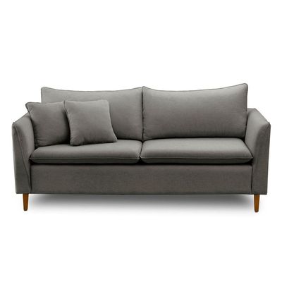 Sofá Living Kassia 2 Lugares 1,44m Cinza Lansofbr
