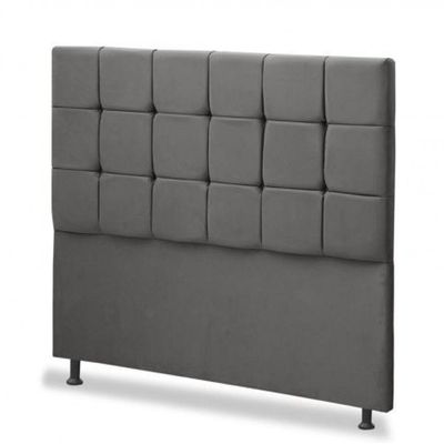 Cabeceira Js Móveis Sleep Para Cama Box 0,90m Chumbo