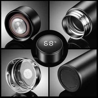Garrafa Térmica Em Aço Inox Com Termômetro Led Digital