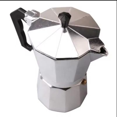 Cafeteira Italiana 6 Xicaras Expresso Grande Moka Luxo Prata Aluminio Manual Profissional