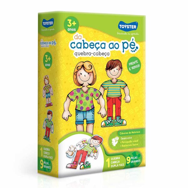 Quebra-Cabeça Toyster da Cabeça ao Pé com 9 Peças