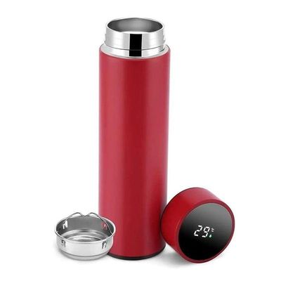 Garrafa Térmica Com Display Led Termômetro Aço Inox 480ml