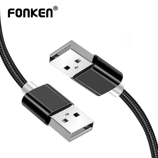 Cabo Extensor USB2.0 Masculino para Masculino de Alta Velocidade 1M Preto