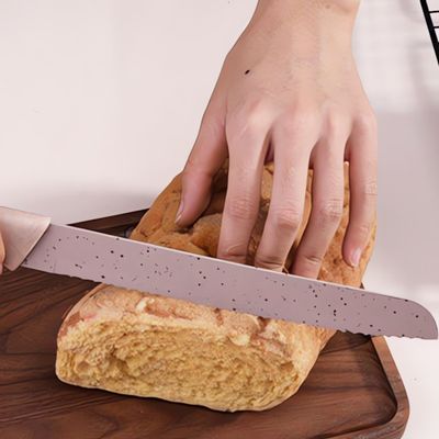 Set de Facas de Cozinha 6 Peças em Aço Inox com Cabos Coloridos, Tesoura e Descascador Inclusos
