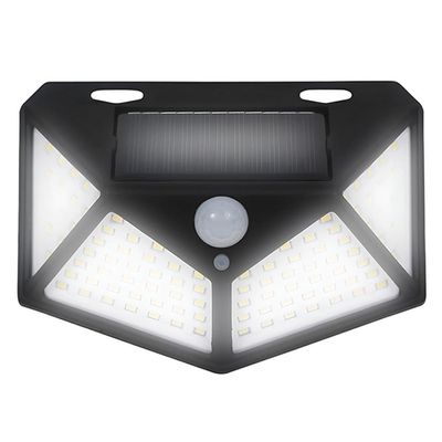 Luminária Solar 100 Leds Sensor De Movimento Lâmpada Com 3 Funções área Externa Jardim Ip65