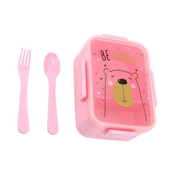 Marmita Infantil Le Baby Bear Girl com Talher Marmita Infantil Le Baby Bear Girl com Talher