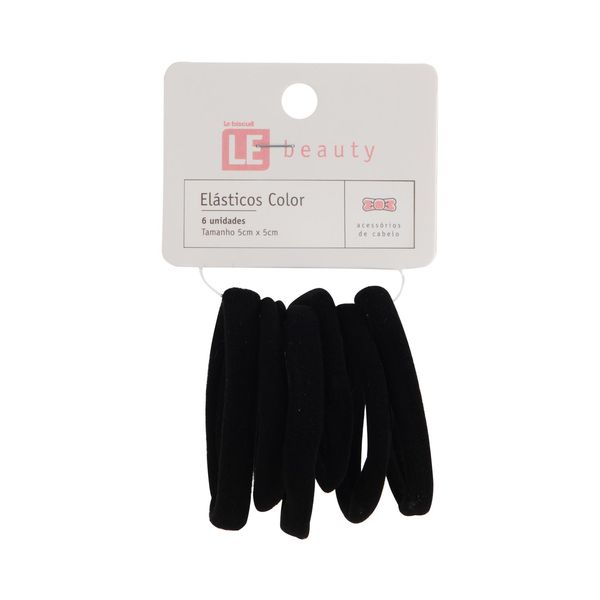 Elástico para Cabelo Le Color com 6 Unidades Grande Colorido