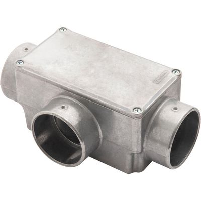Condulete fixo 2" tipo "T" - com tampa / sem rosca / sem pintura