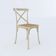Cadeira Jantar Cross Katrina Off White Assento Corano Bege Aço Branco
