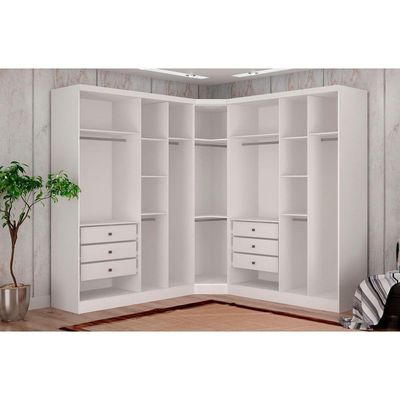 Closet Modulado Safira 001 Clic Moveis Branco