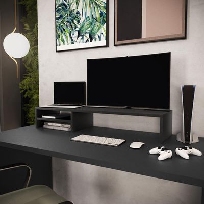 Suporte Para Monitor Stand Home Office Lap 90 cm L03 Preto - Lyam