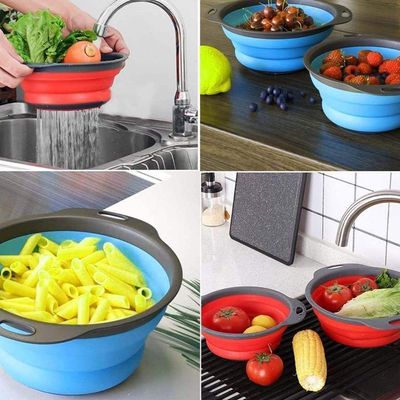 Escorredor Macarrão Alimentos Retrátil Em Silicone Para Arroz-legumes-salada Portátil