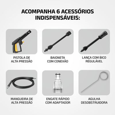 Lavadora de Alta Pressão Aqua Power I Mondial 1400W - LAP-01-GY 127V