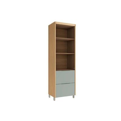 Armário Multiuso Lavanderia Marquesa C/ 2 Portas E 2 Gavetas 70cm Nature/verde - Nesher