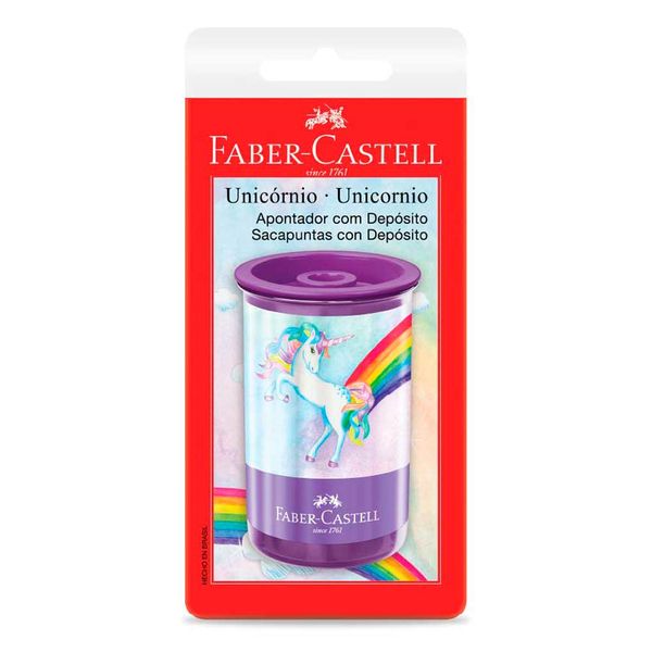 Apontador com Deposito Unicórnio Faber Castell