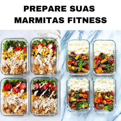Tigela De Vidro Hermético Vasilha Marmita Mantimentos Tampa 1040ml Para Microondas Freezer Congelador Guarda Alimento