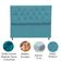Cabeceira Solteiro Cama Box Estofada 90 Cm Suede Marrocos Cor:azul Turquesa