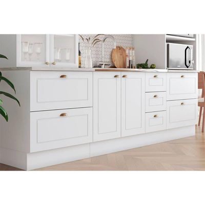 Cozinha 4 Peças (1 Armário + 2 Paneleiros + 1 Balcão ) C5p40 Branco