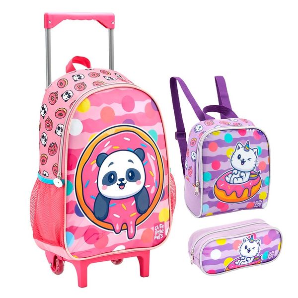 Kit-Mochilete-com-Lancheira-e-Estojo-Escolar-Infantil-Gato-Panda-Seanite