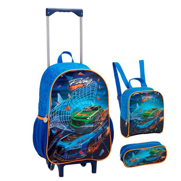 Kit-Mochilete-com-Lancheira-e-Estojo-Escolar-Infantil-Carros-Seanite Kit-Mochilete-com-Lancheira-e-Estojo-Escolar-Infantil-Carros-Seanite