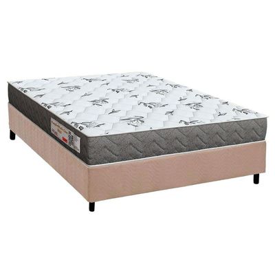Conjunto Box Viúva: Colchão Espuma Orthoflex D33 Comfortpedic Line Black + Base Crc Suede Clean(128x188)