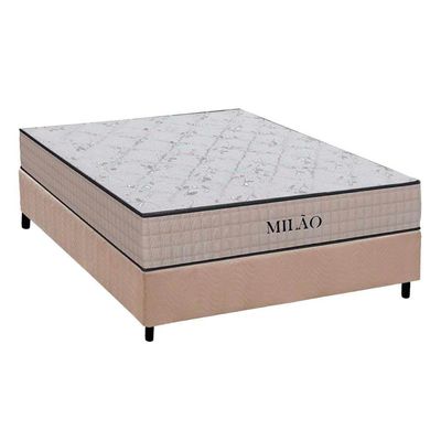 Conjunto Box Viúva: Colchão Espuma Orthoflex D33 Milão Double Face + Base Crc Suede Clean(128x188)