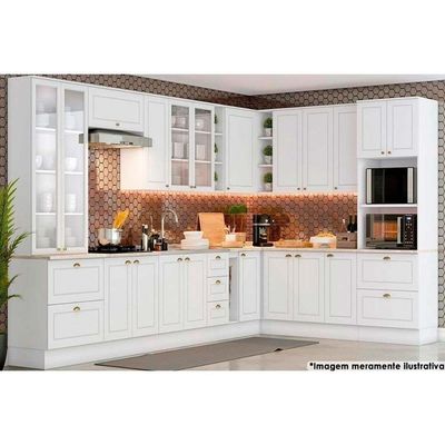 Cozinha 3 Peças (1 Aéreo + 1 Balcão + 1 Complemento) Cz125 Cinza