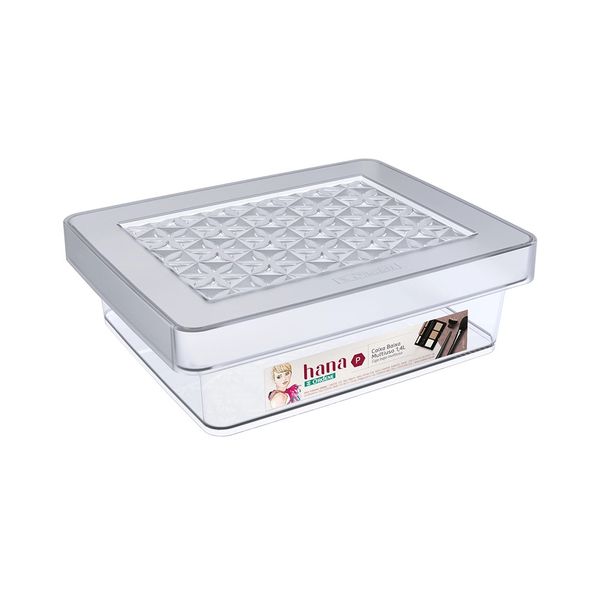 Caixa Organizadora Ordene de Plástico Cristal com Tampa 1,4L Caixa Organizadora Ordene de Plástico Cristal com Tampa 1,4L