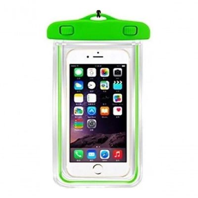 Capa Bolsa Celular A Prova D'água Proteção Verde Claro
